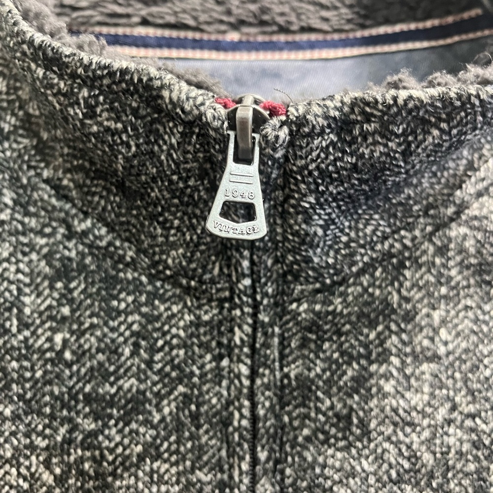 Preowned like New Fleece Original Weatherproof Men's Charcoal Zip-Up Sweater. - Picture 6 of 16